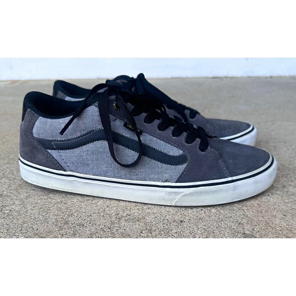Vans Camden Deluxe Men’s Canvas Lace-Up Sneakers Gray/Black US 11 EU 44.5